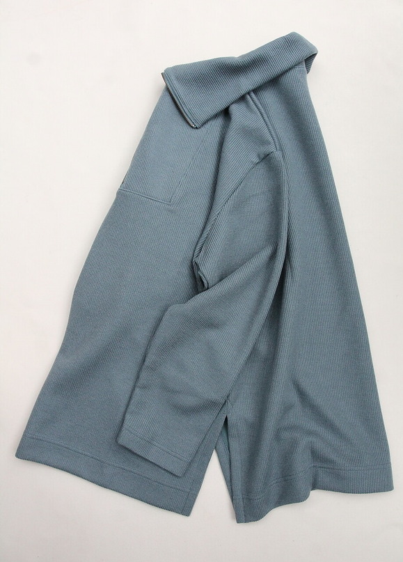 Harriss ”Rib Knit Zip Up Smock B GRAY” (4)