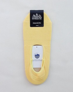 HALISON ”AMERICAN Sea Island Cotton Boat Socks YELLOW”