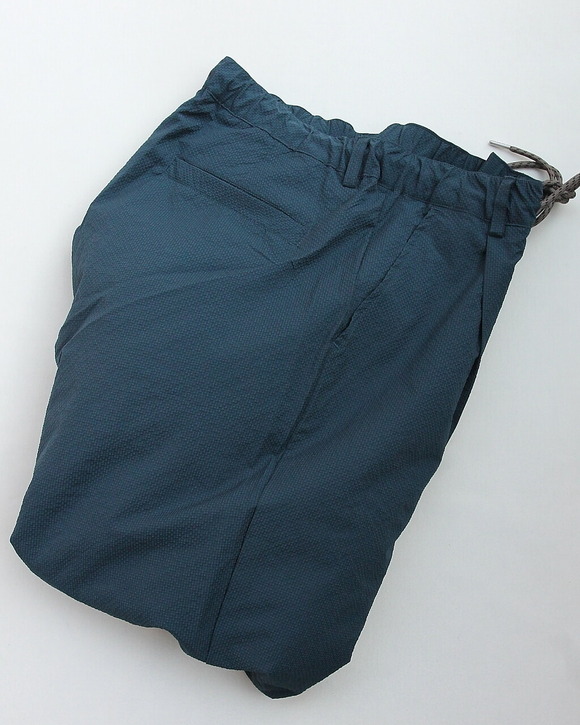 GYMMASTER ”Seersucker Tuck Pants NAVY”250416