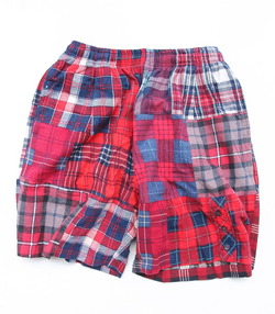 Oddoment ”COUSTOM Flannel Shorts Flannel RED”240304