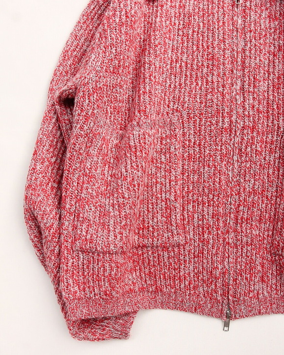 Soglia ”RIPRAY Melange Knit Jacket RED Mix”251024 (3)