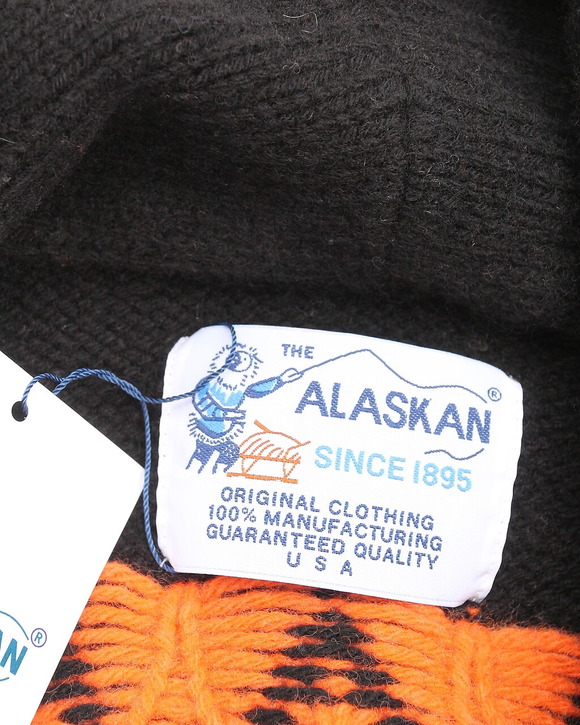 THE ALASCAN ”DF Shawl Collar Cardigan BLACK ORANGE”250926 (6)