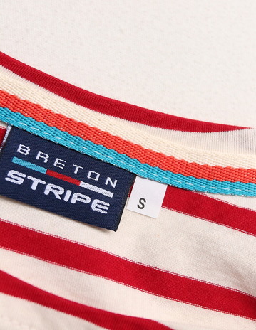 BRETON STRIPE ”Unisex T Shirts NATURAL BORDEAUX” ” (5)
