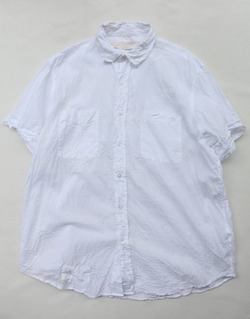 Vasy Lettlement Regular Collar SSL Oversized Shirt WHITE