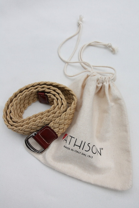 ATHISON Cotton Ring Belt BEIGE