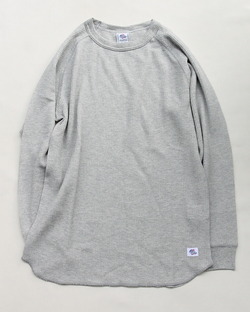 JE MORGAN ”CVC Waffle Round LS T MOKU GRAY”250918
