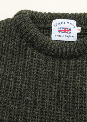 TRAD HOUND Crew Neck Vest LODEN (2)