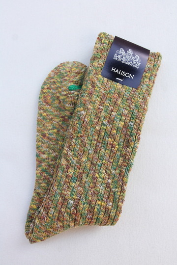 HALISON Marble Slab Rib Socks YELLOW (2)