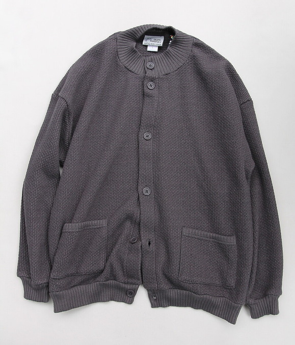 GYMMASTER ”LG Pique Cardigan CHARCOAL”231127