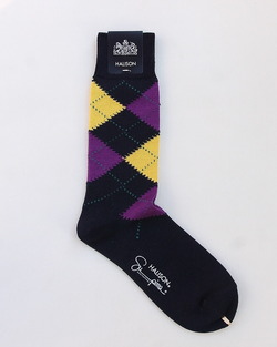 HALISON ”Supima Cotton Srgyle Socks 5D NAVY”