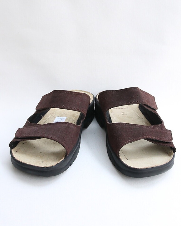 GOLDEN FIT ”Slide SUEDE BROWN” 260514 (2)