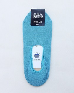 HALISON ”AMERICAN Sea Island Cotton Boat Socks TURQUOISE”