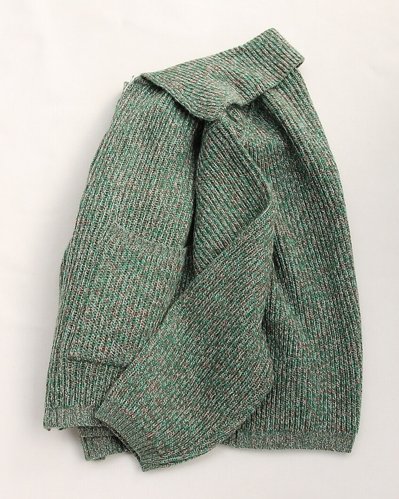 Soglia ”RIPRAY Melange Knit Jacket GREEN Mix”251024 (4)