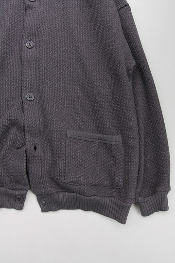 GYMMASTER ”LG Pique Cardigan CHARCOAL”231127 (3)