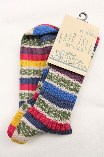 GRANGE CRAFT Fair Isle Socks (3)