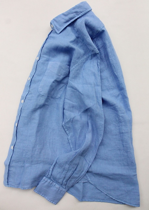 CORDINGS ”VINTAGE Linen Shirt CORNFLOWER” (4)