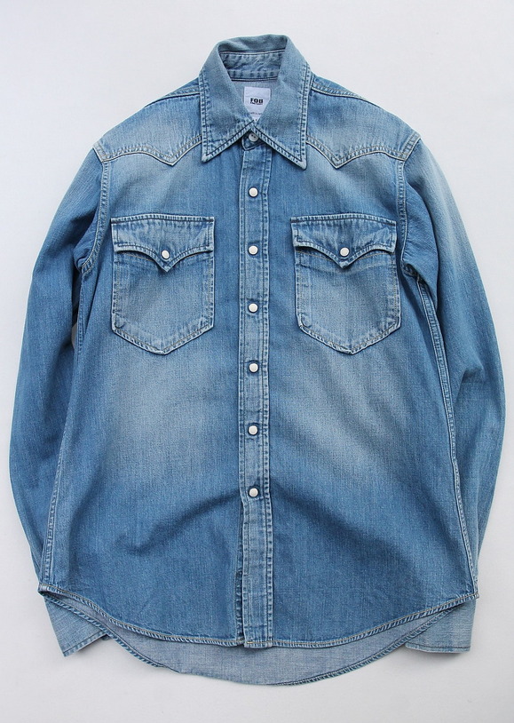 FOB  Vintage Washed Denim Western Shirt