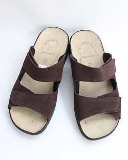 GOLDEN FIT ”Slide SUEDE BROWN” 260514