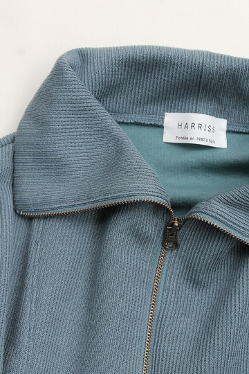 Harriss ”Rib Knit Zip Up Smock B GRAY” (2)