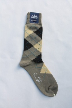 HALISON ”Supima Argyle Socks 6 Diamond OLIVE” (3)