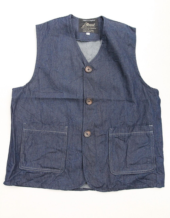 Beaver Simple DENIM Vest INDIGO (2)