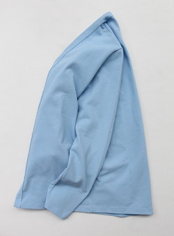 Quotidien ”Cotton Pique V Neck Cardigan SAX”4