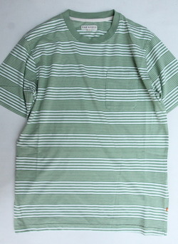 FAR A FIELD ”Perry Stripe T SEEGREEN”