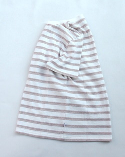 Wax London ”Dean SS T Stitch Stripe ECRU RUST” 260723 (4)