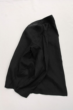 Vincent et Mirellie ”Linen V Cardigan BLACK” 230226 (6)