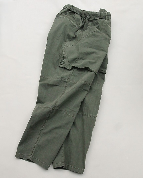 GYMMASTER ”CN Pigment Baker Pants OLIVE”230315 (4)