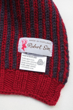 Robert Sim Rib Knit RED X GRAY NAVY (3)