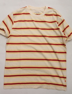 FAR A FIELD ”Canedo Stripe T Shirts SEED PEAR 1”