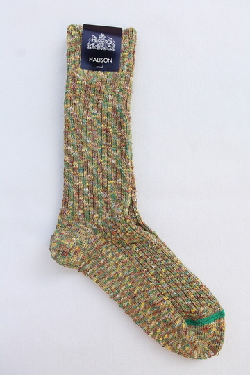 HALISON Marble Slab Rib Socks YELLOW (3)