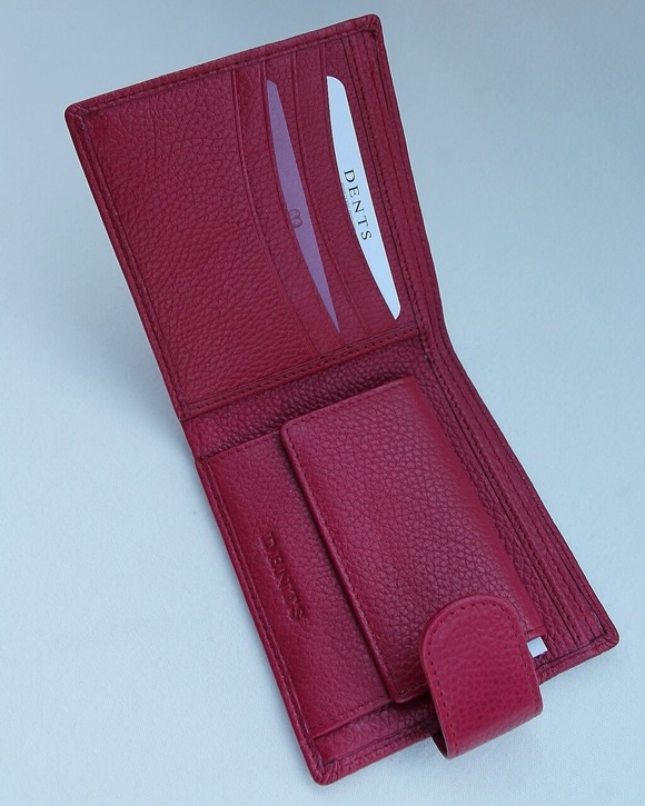 DENTS ”Beauley Pebble Grain Leather BERRY”241108 (2)