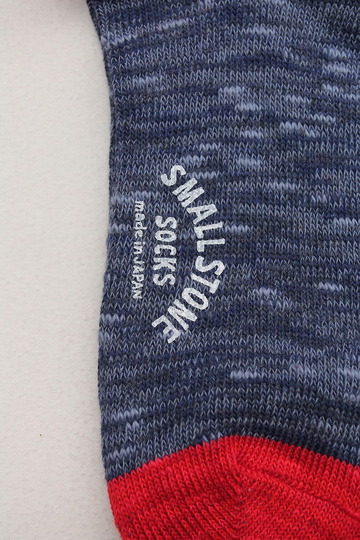 SMALL STONE Socks Cotton Slab Mix Crew NAVY (2)