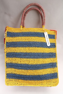 VICENT PRADIER ”Summer Tote YELLOW BLUE”240409