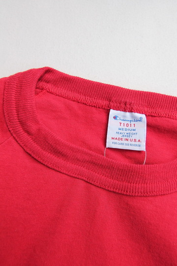 Champion T1011 Raglan Long Sleeve Tee RED (2)