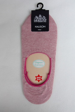 HALISON Organic Cotton Slip On Socks I PINK (2)