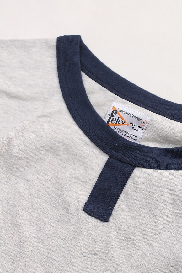 Felco ”Rowing Crew PO T S HEATHER NAVY Rib”240404