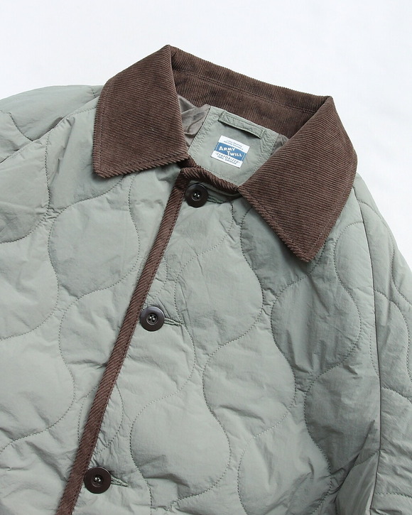 ARMY TWILL ”Quilting Field Coat KHAKI”251014 (2)