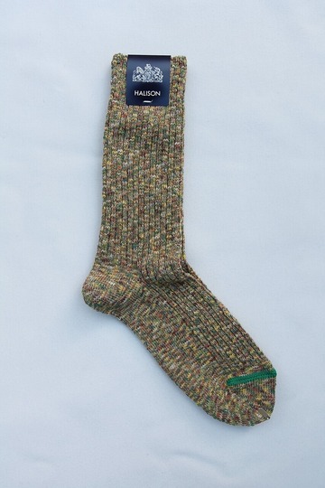 HALISON ”Slub Rib Sandals Socks YELLOW” (3)