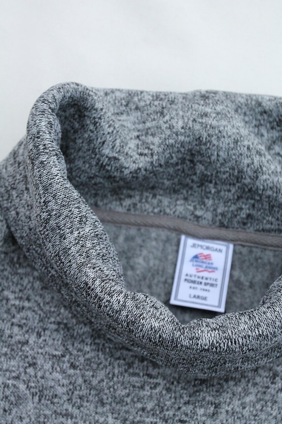 JE MORGAN ”Knit Fleece Turtle Neck PO MOKU GRAY” 2209172