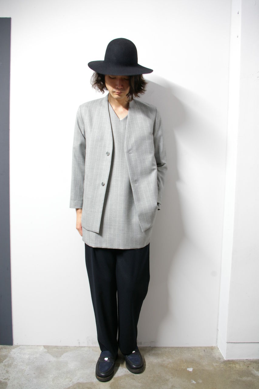 豊富な，最新作 ETHOSENS /エトセンス ウールサージノーカラー