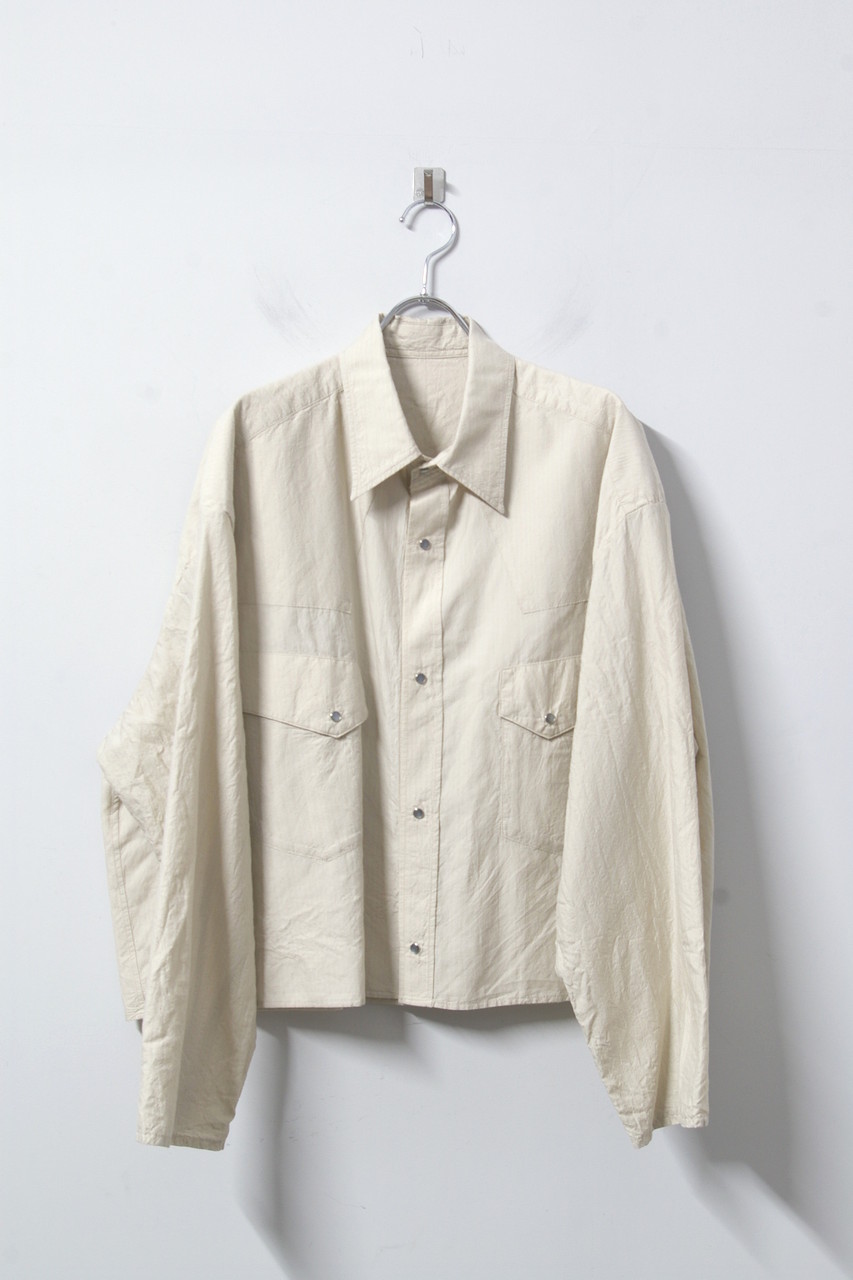 URU(ウル)/ショートウエスタンシャツ/Beige : CONCRETE RIVERの