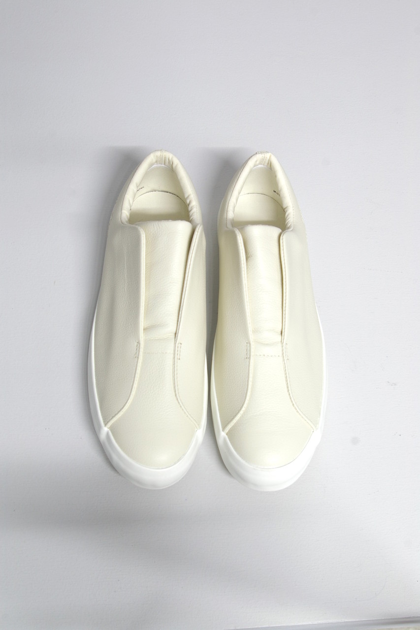 M.U.G × MOONSTAR/Grain Leather Sneaker/Beige × White 通販 取り扱い