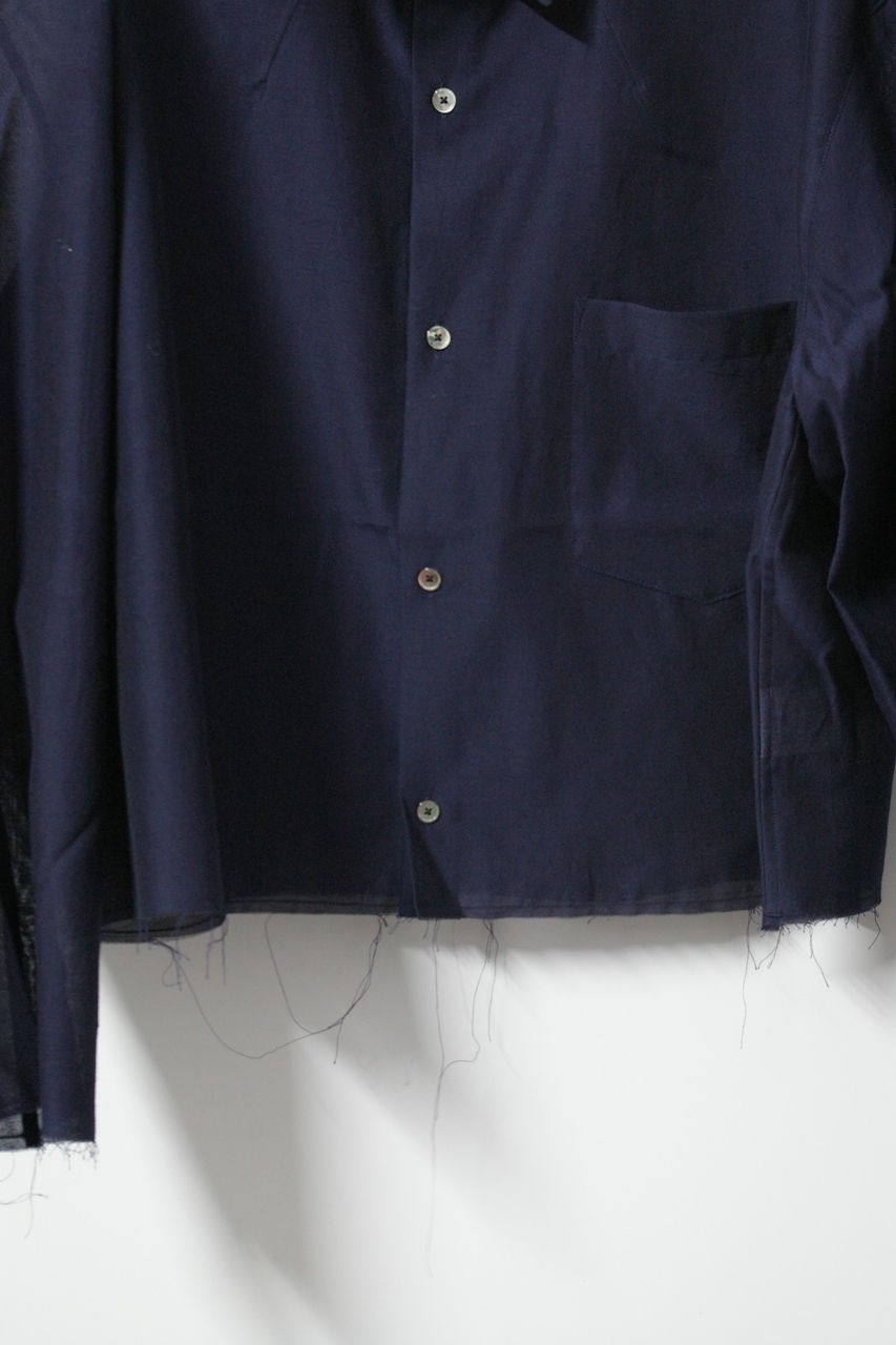 Uru ウル カットオフビッグシャツ Navy Concrete Riverのブログ