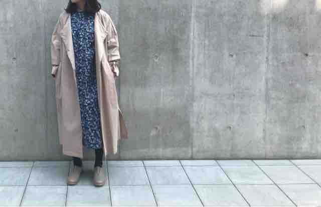 リバティプリントワンピース スプリングコート Conges Payes