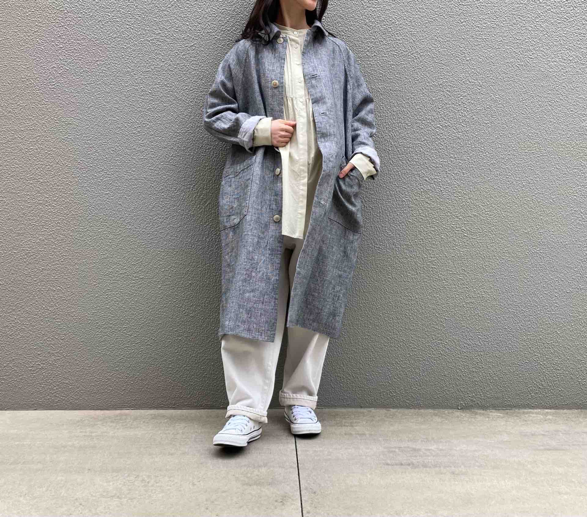 新品コンジェペイエ　リバーシブルリネンコート 新品コンジェペイエ リバーシブルコート コンジェペイエ リバーシブル