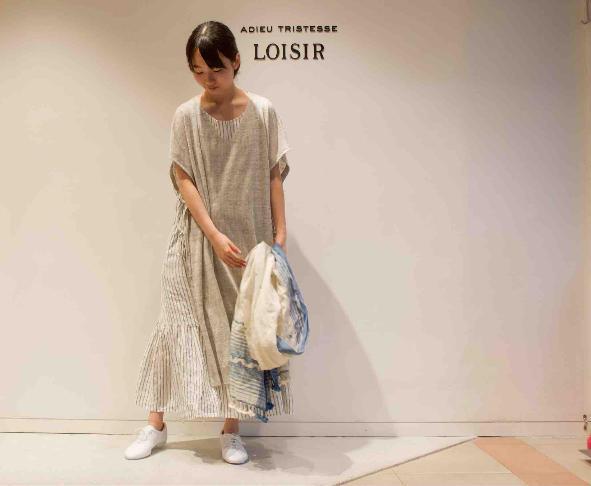 リネンニット リネンストライプ３wayワンピース Conges Payes