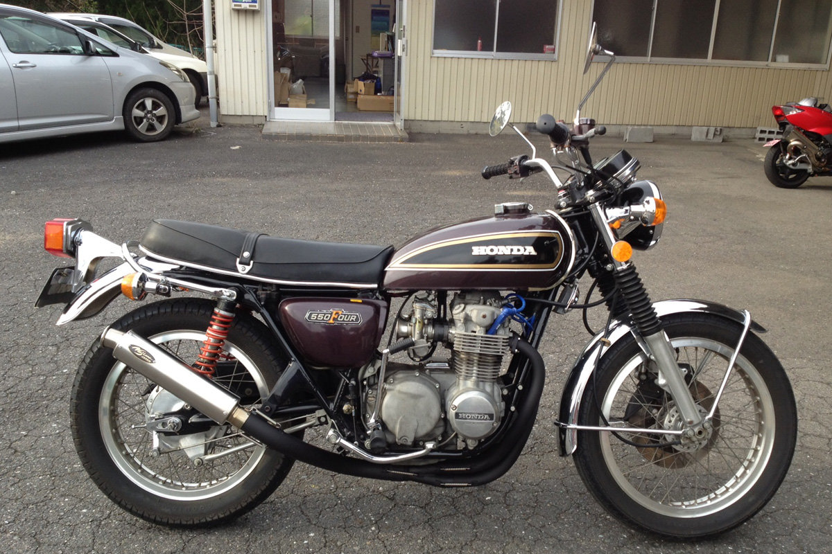 CB500 CB550 マフラー 装着のみ マーヴィングパイプ　ショート CB500・CB550用 ノジマエンジニアリング製手曲げ集合管の